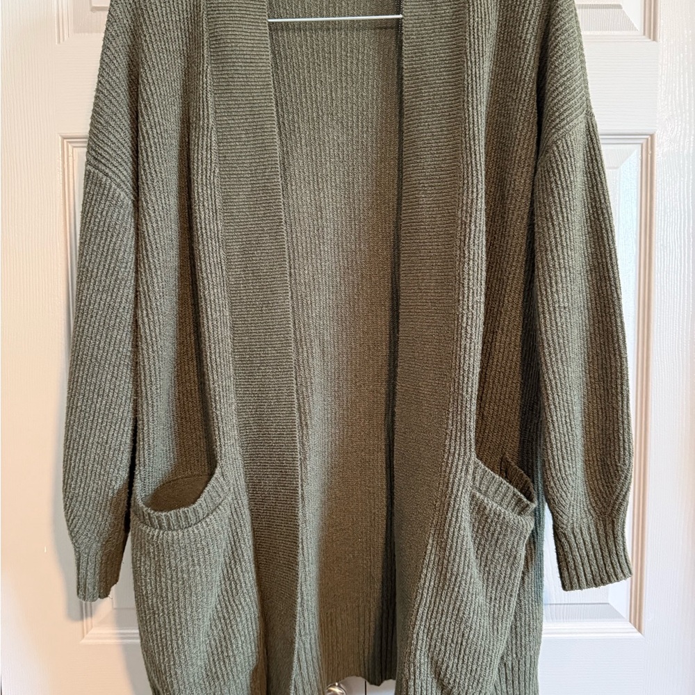 LOFT Olive Green Women's Sweater Cardigan